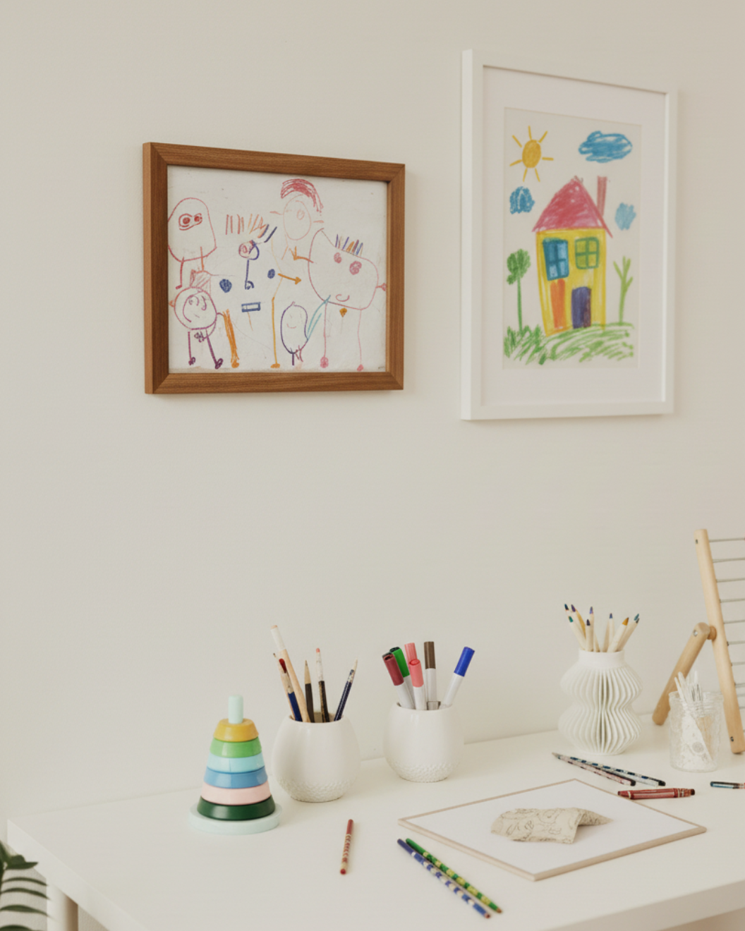 Magnetischer Wechselrahmen aus Mahagoni für Kinderbilder & Poster A4
