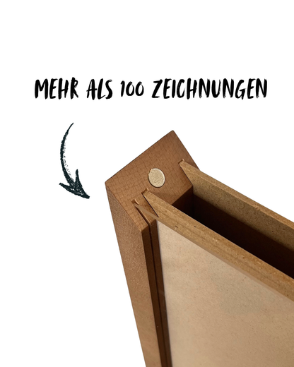 Wechselrahmen Kinderbilder aus Buchenholz in Walnuss-Optik – Echtholz zum Wechseln