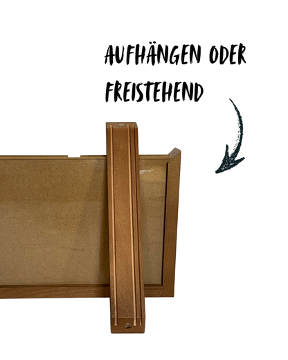 Wechselrahmen Kinderbilder aus Buchenholz in Walnuss-Optik – Echtholz zum Wechseln