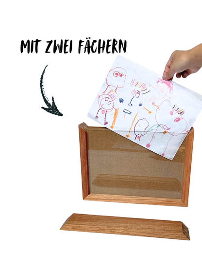 Magnetischer Wechselrahmen aus Mahagoni für Kinderbilder & Poster A4