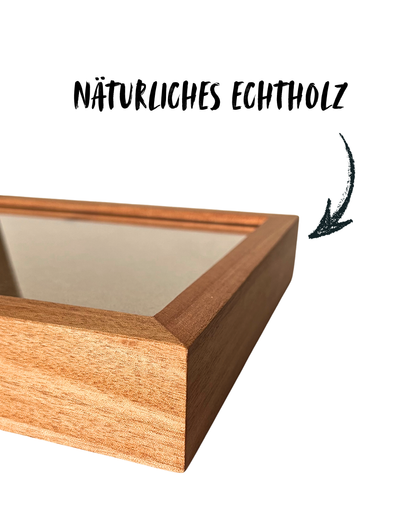 Magnetischer Wechselrahmen aus Mahagoni für Kinderbilder & Poster A4