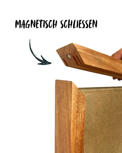 Magnetischer Wechselrahmen aus Mahagoni für Kinderbilder & Poster A4