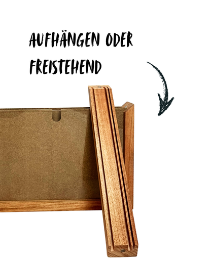 Magnetischer Wechselrahmen aus Mahagoni für Kinderbilder & Poster A4